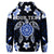 Custom Hawaiian Icon Blue Turtle Plumeria Hoodie - Polynesian Pride