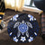 Hawaiian Icon Blue Turtle Plumeria Round Carpet AH - Polynesian Pride