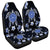 Hawaiian Icon Blue Turtle Plumeria Car Seat Covers AH Universal Fit Black - Polynesian Pride