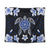 Hawaiian Icon Blue Turtle Plumeria Tapestry AH Wall Tapestry Black - Polynesian Pride