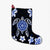 Hawaiian Icon Blue Turtle Plumeria Christmas Stocking AH Christmas Stocking 26 X 42 cm Black - Polynesian Pride