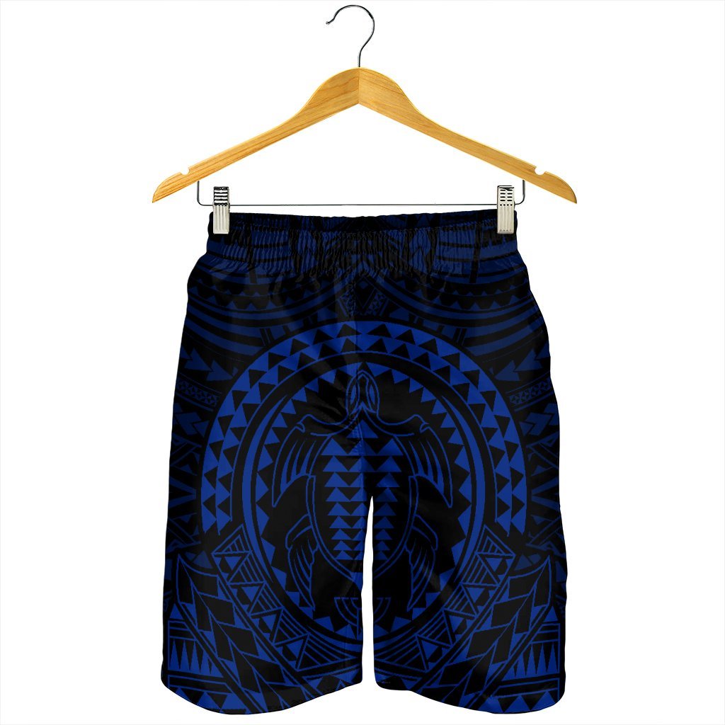 Hawaiian Kakau Honu Arc Polynesian Blue Men's Shorts - AH - Polynesian Pride