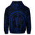 Hawaiian Kakau Honu Arc Polynesian Blue Zip Hoodie - Polynesian Pride