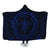 Hawaiian Kakau Honu Arc Polynesian Blue Hooded Blanket - AH Hooded Blanket White - Polynesian Pride