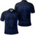 Hawaiian Kakau Honu Arc Polynesian Blue Polo Shirt Unisex Black - Polynesian Pride