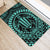 Hawaiian Kakau Honu Arc Polynesian Door Mat Turquoise AH - Polynesian Pride