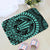 Hawaiian Kakau Honu Arc Polynesian Door Mat Turquoise AH - Polynesian Pride