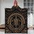 Hawaiian Kakau Honu Arc Polynesian Gold Premium Quilts - AH - Polynesian Pride