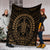 Hawaiian Kakau Honu Arc Polynesian Gold Premium Blankets - AH - Polynesian Pride