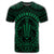 Hawaiian Kakau Honu Arc Polynesian Green T Shirt - Polynesian Pride