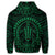 Hawaiian Kakau Honu Arc Polynesian Green Zip Hoodie - Polynesian Pride