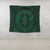 Hawaiian Kakau Honu Arc Polynesian Green Tapestry - AH - Polynesian Pride