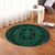 Hawaiian Kakau Honu Arc Polynesian Green Round Carpet - AH - Polynesian Pride