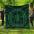 Hawaiian Kakau Honu Arc Polynesian Green Premium Quilts - AH Black - Polynesian Pride