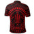 Hawaiian Kakau Honu Arc Polynesian Red Polo Shirt - Polynesian Pride