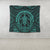 Hawaiian Kakau Honu Arc Polynesian Turquoise Tapestry - AH - Polynesian Pride