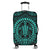 Hawaiian Kakau Honu Arc Polynesian Turquoise Luggage Covers - AH Black - Polynesian Pride