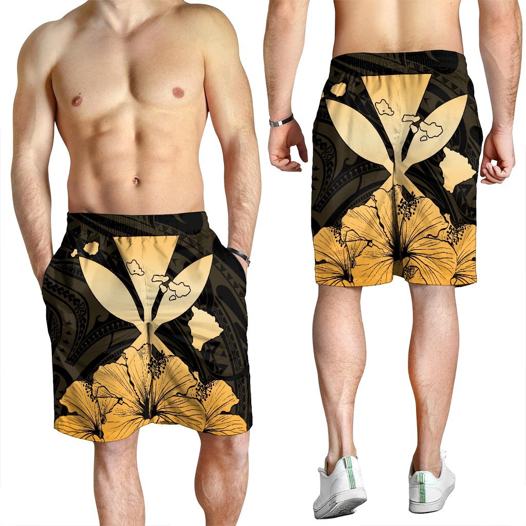 Hawaiian Kanaka Men's Shorts Hibiscus Polynesian Love - AH - Polynesian Pride