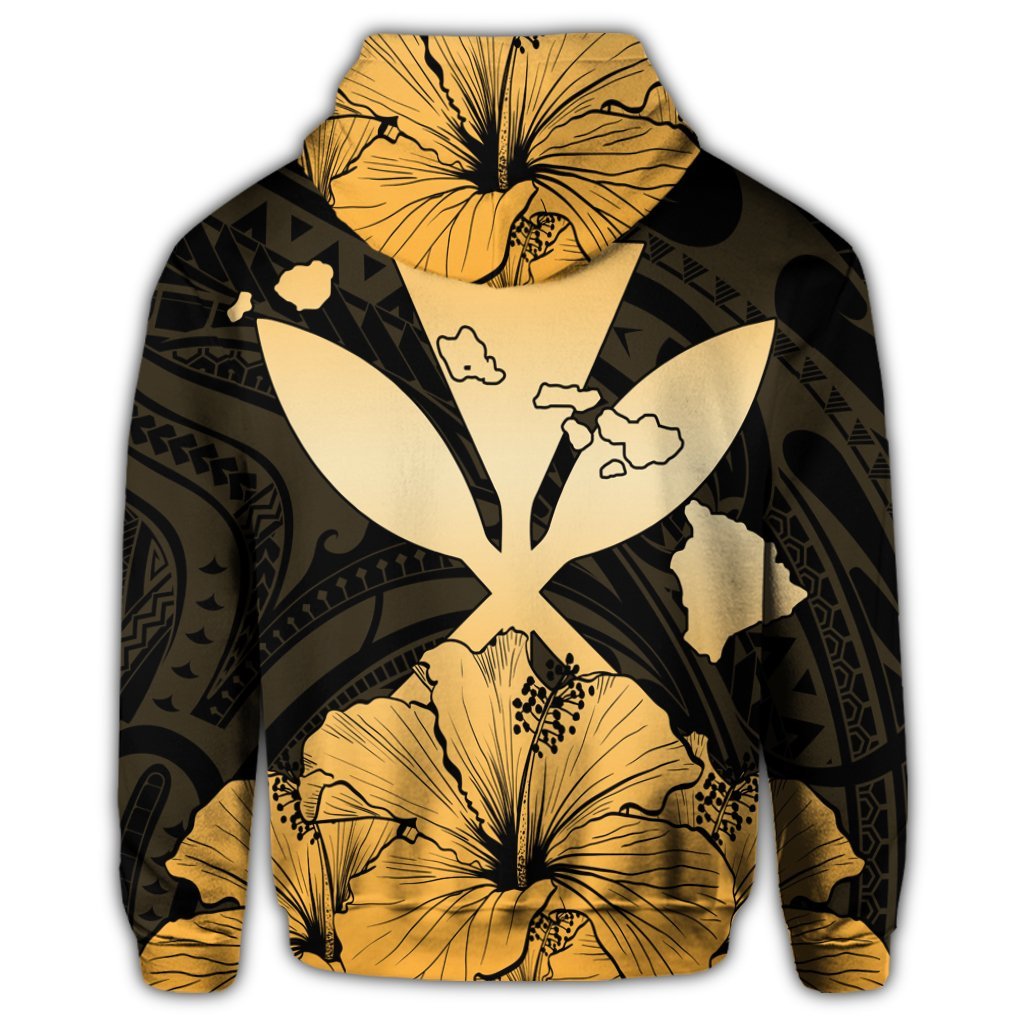 Hawaiian Kanaka Zip Hoodie Hibiscus Polynesian Love - Polynesian Pride