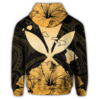 Hawaiian Kanaka Zip Hoodie Hibiscus Polynesian Love - Polynesian Pride