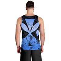 Hawaiian Kanaka Tank Top Hibiscus Polynesian Love - Blue - AH - Polynesian Pride