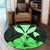 Hawaiian Kanaka Round Carpet Hibiscus Polynesian Love - Green - AH - Polynesian Pride