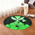 Hawaiian Kanaka Round Carpet Hibiscus Polynesian Love - Green - AH - Polynesian Pride