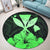 Hawaiian Kanaka Round Carpet Hibiscus Polynesian Love - Green - AH - Polynesian Pride