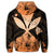 Hawaiian Kanaka Zip Hoodie Hibiscus Polynesian Love Orange - Polynesian Pride
