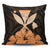 Hawaiian Kanaka Pillow Covers Hibiscus Polynesian Love - Orange - AH Pillow Covers Black - Polynesian Pride