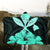 Hawaiian Kanaka Hooded Blanket Hibiscus Polynesian Love - Turquoise - AH - Polynesian Pride