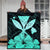 Hawaiian Kanaka Premium Quilts Hibiscus Polynesian Love - Turquoise - AH - Polynesian Pride