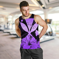 Hawaiian Kanaka Tank Top Hibiscus Polynesian Love - Violet - AH - Polynesian Pride