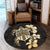 Hawaiian Kanaka Hibiscus Plumeria Mix Polynesian Turtle Round Carpet - AH - Polynesian Pride