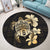 Hawaiian Kanaka Hibiscus Plumeria Mix Polynesian Turtle Round Carpet - AH - Polynesian Pride