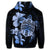 Hawaiian Kanaka Hibiscus Plumeria Mix Polynesian Turtle Zip Hoodie Blue - Polynesian Pride