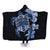 Hawaiian Kanaka Hibiscus Plumeria Mix Polynesian Turtle Hooded Blanket - Blue - AH Hooded Blanket White - Polynesian Pride