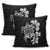 Hawaiian Kanaka Hibiscus Plumeria Mix Polynesian Turtle Pillow Covers - Gray - AH - Polynesian Pride