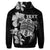 Custom Hawaiian Kanaka Hibiscus Plumeria Mix Polynesian Turtle Hoodie Gray - Polynesian Pride