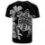 Hawaiian Kanaka Hibiscus Plumeria Mix Polynesian Turtle T Shirt Gray - Polynesian Pride