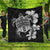 Hawaiian Kanaka Hibiscus Plumeria Mix Polynesian Turtle Premium Quilts - Gray - AH Black - Polynesian Pride