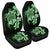 Hawaiian Kanaka Hibiscus Plumeria Mix Polynesian Turtle Car Seat Covers - Green - AH Universal Fit Black - Polynesian Pride