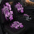 Hawaiian Kanaka Hibiscus Plumeria Mix Polynesian Turtle Car Seat Covers - Pink - AH - Polynesian Pride