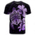 Hawaiian Kanaka Hibiscus Plumeria Mix Polynesian Turtle T Shirt Violet - Polynesian Pride