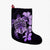 Hawaiian Kanaka Hibiscus Plumeria Mix Polynesian Turtle Christmas Stocking - Violet - AH Christmas Stocking 26 X 42 cm Black - Polynesian Pride