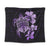 Hawaiian Kanaka Hibiscus Plumeria Mix Polynesian Turtle Tapestry - Violet - AH Wall Tapestry Black - Polynesian Pride