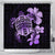 Hawaiian Kanaka Hibiscus Plumeria Mix Polynesian Turtle Shower Curtain - Violet - AH 177 x 172 (cm) Black - Polynesian Pride