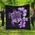 Hawaiian Kanaka Hibiscus Plumeria Mix Polynesian Turtle Premium Quilts - Violet - AH Black - Polynesian Pride