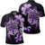 Hawaiian Kanaka Hibiscus Plumeria Mix Polynesian Turtle Polo Shirt Violet Unisex Black - Polynesian Pride