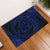 Hawaiian Kanaka Honu Hibiscus Tornado Polynesian Door Mat Blue AH Door Mat Blue - Polynesian Pride